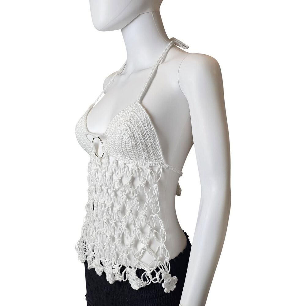 🌼 Handmade Crochet Top w/ Ring Detail - Picture 5 of 7